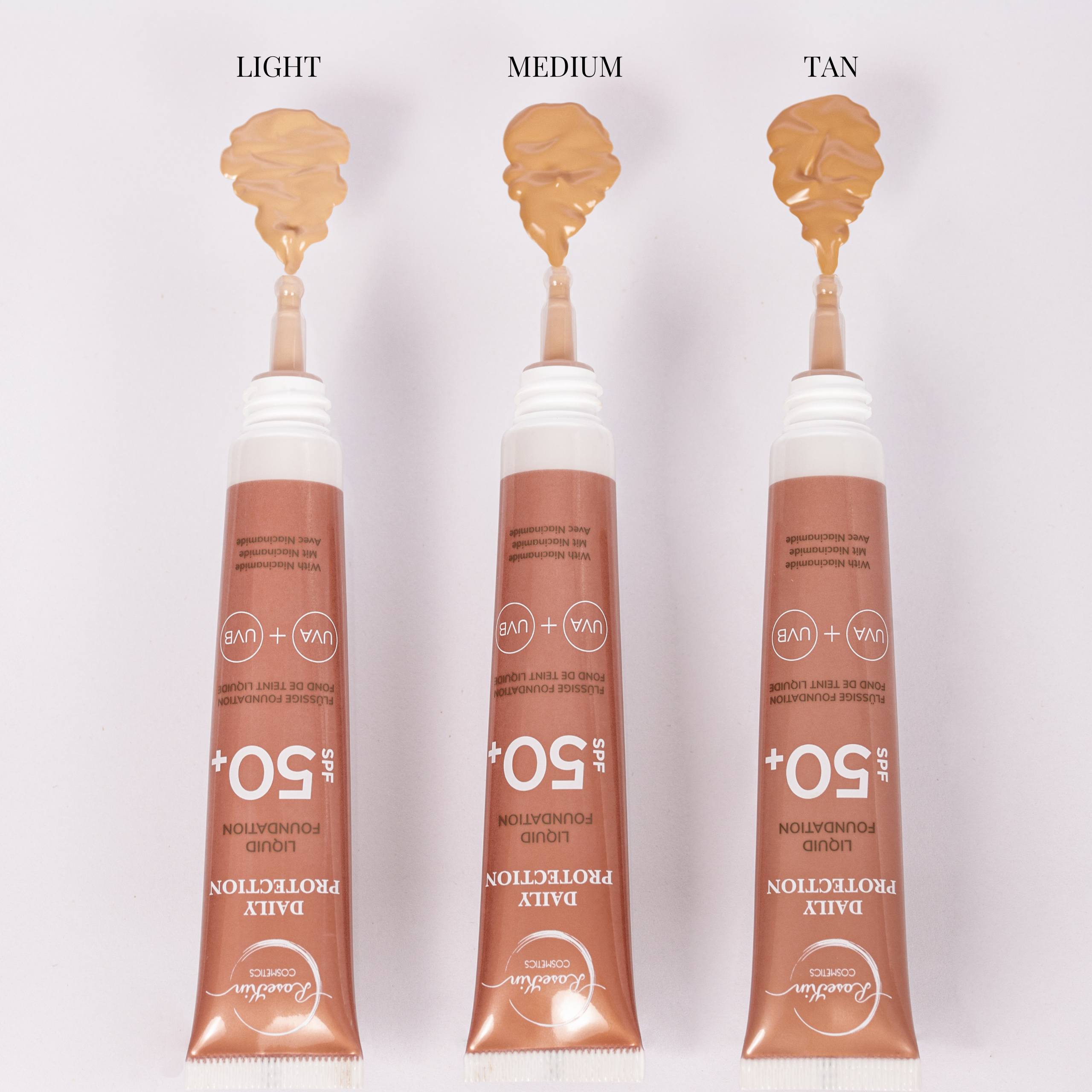 Flüssiges Make-up für den täglichen Schutz mit LSF 50+