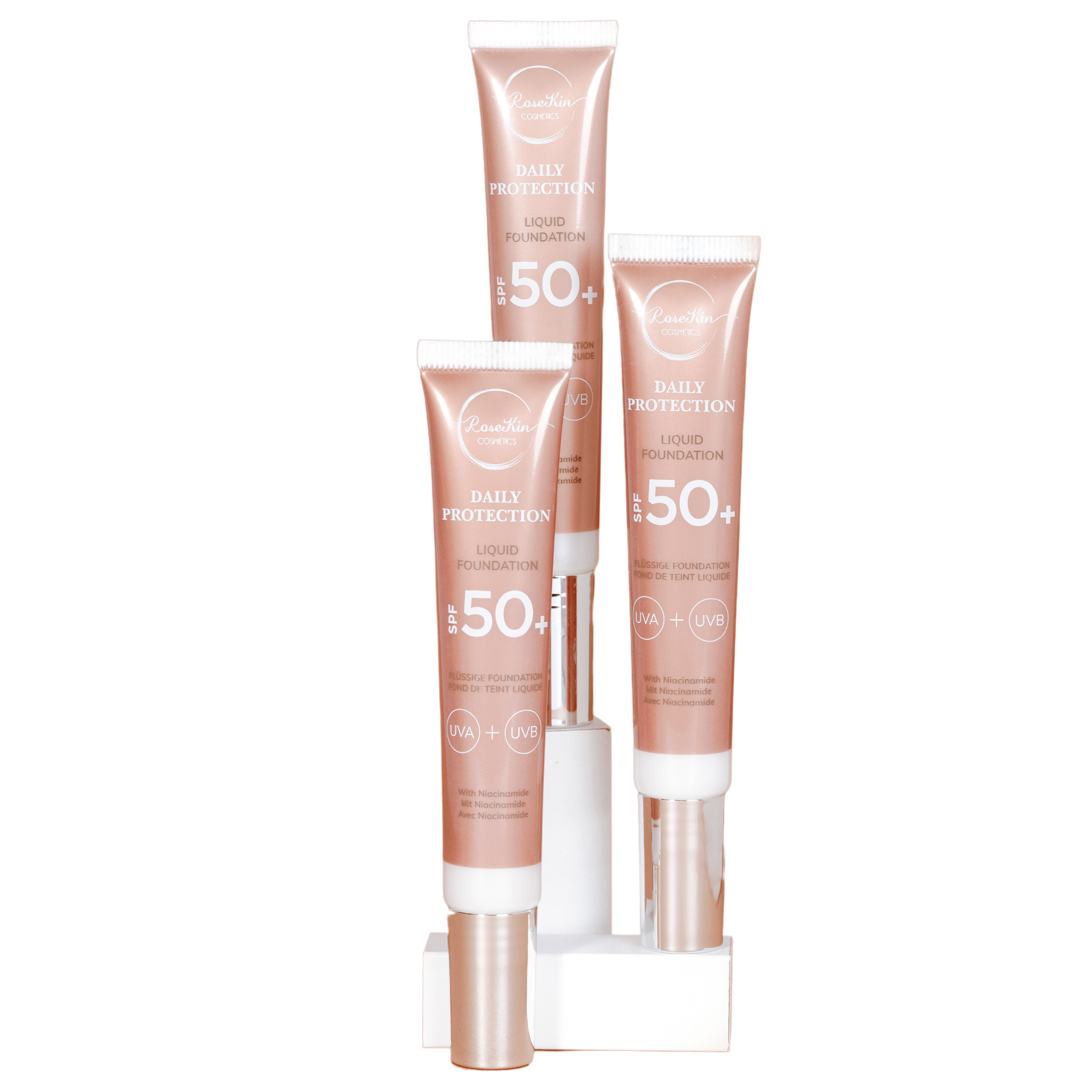 Flüssiges Make-up für den täglichen Schutz mit LSF 50+