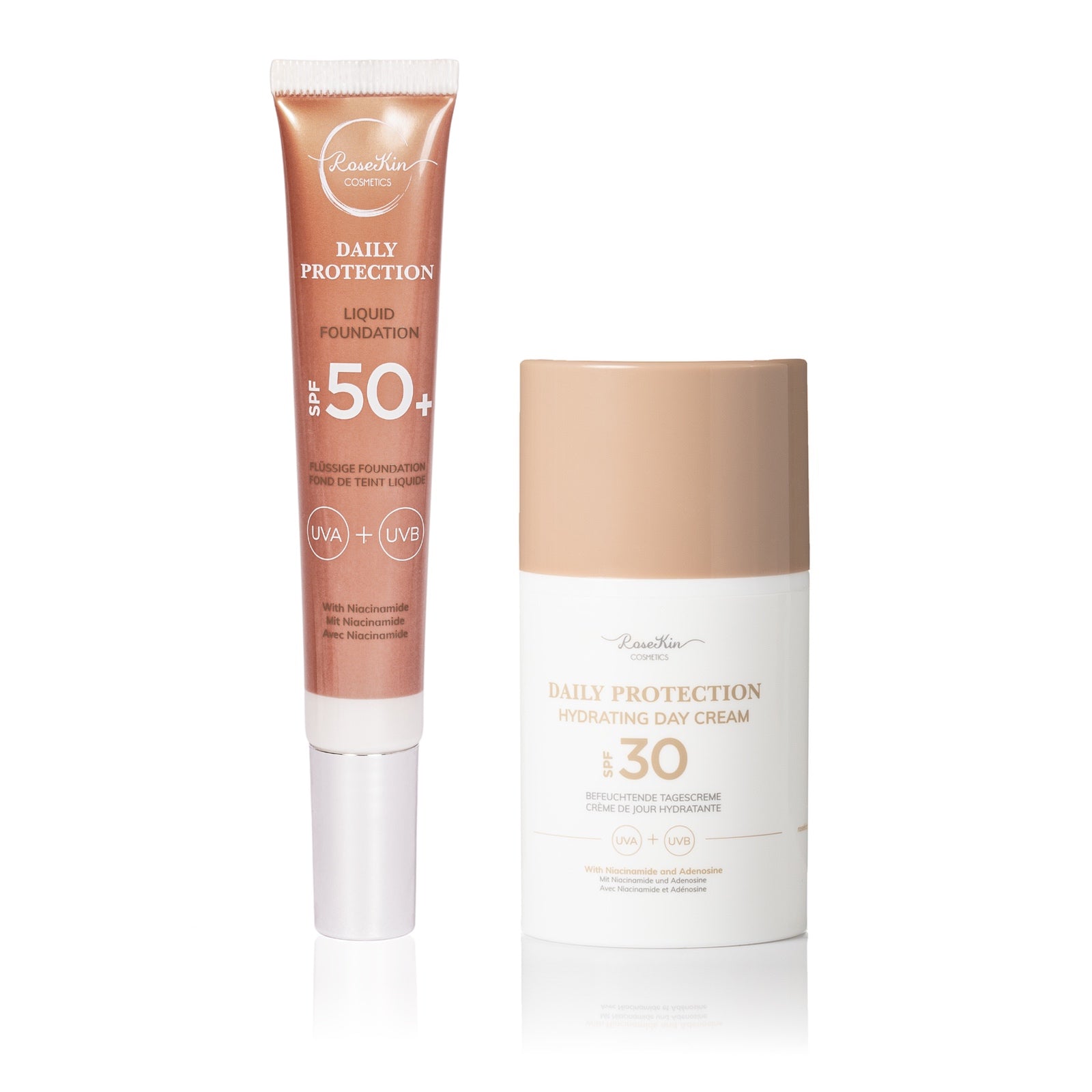 Ensemble de soins solaires liquides
